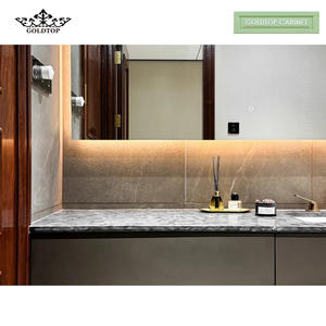 Gabinete de Baño Moderno Color Café Cálido Goldtop Unlock Secret Romance - Diseño Modular Ecológico y Duradero para Uso en Hoteles - Product Image 3