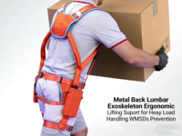 Exosquelette dorsal ergonomique en métal durable AIglobal pour la manutention de charges lourdes, protection du bas du dos, sécurité au travail en intérieur/extérieur