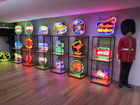 Enseigne néon LED de bienvenue en acier inoxydable et acrylique, personnalisable pour entreprises, devantures de magasins, fleuristes, bars, salons