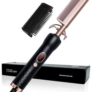 Portable New Style Hot Hair Straight <b>Comb</b> Electric Hair Straightening <b>Comb</b> Copper <b>Comb</b> - Product Image 1