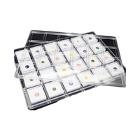 Boîte de rangement en acrylique pour pierres précieuses, présentoir pour zircon, diamant, pierres brutes, tailles au choix : 4,1x4,3x1,5 cm, 6,1x6,3x1,5 cm, marque au choix