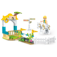 COGO 824 pièces Mini filles à la mode 8 pièces Ensembles de blocs de construction de scènes de rue Assemblage Blocs de construction Puzzle Jouet
