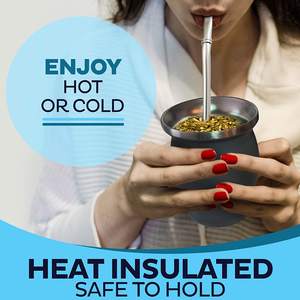 Vaso de acero inoxidable de doble pared con <span class=keywords><strong>Mate</strong></span> Bombilla, varios colores de Brasil, Argentina - Product Image 5