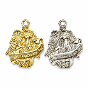 Alloy Embossed Praying Guardian Angel Pendant Christian Faith Jewelry Baptism <b>Confirmation</b> Religious Souvenir <b>Gift</b> - Product Image 2