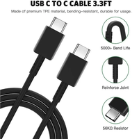Cable Tipo C Venta caliente Cable de enlace de datos 3A USB C Cable de carga Tipo-C Kabel para Samsung S20 S21 S22 DN970 DA705