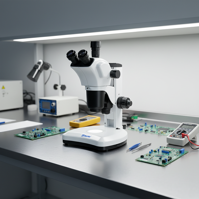 MSD9224 Research Stereo Microscope Continuous Zoom Long Working Distance Wide Field for Lab Education and Industrial Use