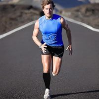 Manchon de compression pour mollets OEM hautement extensible avec bandes antidérapantes en silicone pour femme et homme