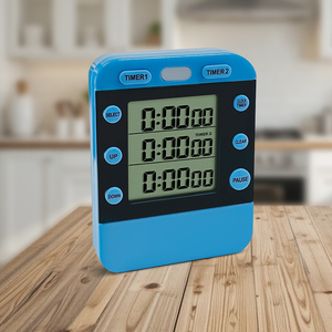 3 nhóm kỹ thuật số nhà bếp Hẹn giờ với hiển thị pin Powered đếm ngược thiết lập thời gian nhắc nhở tất cả các mùa nhựa hiển thị - Product Image 3