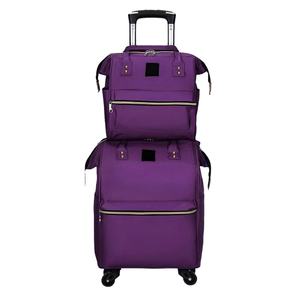 À la mode Chevron <span class=keywords><strong>Toile</strong></span> <span class=keywords><strong>Valise</strong></span> Voyage Bagages Ensemble avec <span class=keywords><strong>Roues</strong></span> Livraison Gratuite Femmes En Plein Air Sacs et Bagages - Product Image 1