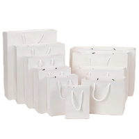 Sacs cadeaux de luxe imprimés sur mesure avec votre propre logo pour chaussures, vêtements, chaussettes, emballages, sacs de shopping haut de gamme avec poignée en corde de coton
