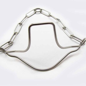 <span class=keywords><strong>Collar</strong></span> de Adiestramiento para Perros de Acero Inoxidable, Estilo Chino, Patrón Monocromático, Cadena para Exhibición en Competencias, para Uso en Arenas - Product Image 1