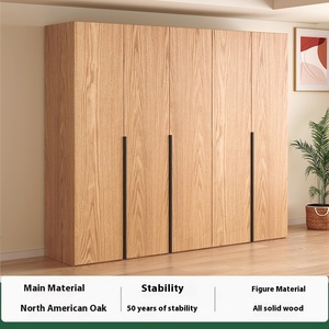Anpassbarer Kleiderschrank für Schlafzimmer, Wirtschaftlicher Naturfarbener Aufbewahrungsschrank, Kinderzimmer-Organizer - Product Image 3