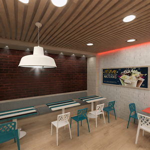 Airy Luxe Bakery & Coffee Market Stall Featuring Glass Display Case, Open Tiered Shelving, and Integrated Warm Lighting - Product Image 3