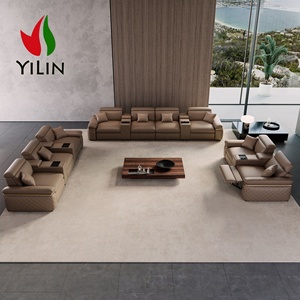 Modernes 6-Sitzer Leder Sofa Set mit Elektrischer Relaxfunktion, Ausziehbarer Massagefunktion für Heimkino und Wohnzimmer (3+2+1 Sitzplätze) - Product Image 5
