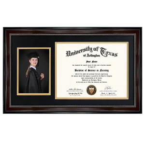 Moldura para fotos de formatura personalizada MONDON Molduras para diplomas Molduras para Certificados universitários com ou sem caixa de borla