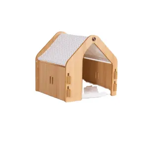 2023 hot selling golden supplier indoor luxury wooden pet dog cat house top quality customized
