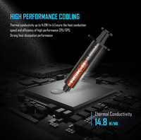 Senyawa Lemak Pasta Termal 2G/4G/8G 14.8W/Mk untuk Semua Prosesor CPU, GPU , PC, PS4, XBOX