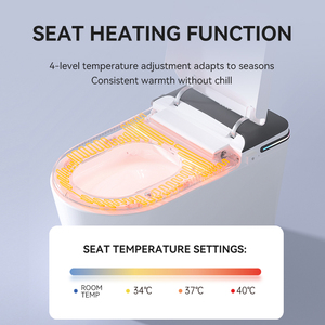 Inodoro Inteligente de Cerámica de Una Pieza con Bidé Integrado y Sistema de Aumento de Presión <span class=keywords><strong>para</strong></span> Baños Residenciales y Comerciales con Baja Presión de Agua - Product Image 6