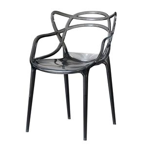Chaise de salle à manger transparente en plastique pour usage domestique, banc avec dossier en cristal, chaise tendance Instagram, chaise en acrylique - Product Image 1