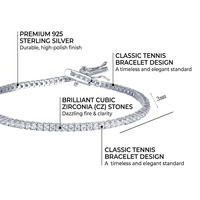 Bracelet Chaîne Tennis Personnalisé Kirin en Argent Sterling S925 pour Femme, Bracelet Chaîne Tennis en Zircon OEM ODM
