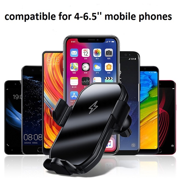 Universal Fast Wireless Charger for Car Magnetic Car Phone Holder with Automatic Clamping Mount Universal Mobile Charging Stand