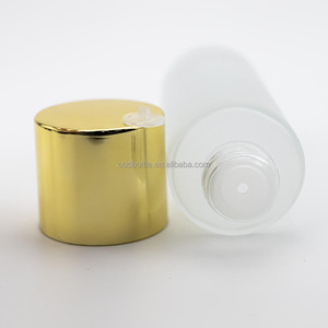100ml chăm sóc da <span class=keywords><strong>container</strong></span> Frosted rõ ràng rỗng vòng sang trọng Chai Mực thủy tinh và nắp vàng cho mỹ phẩm - Product Image 6