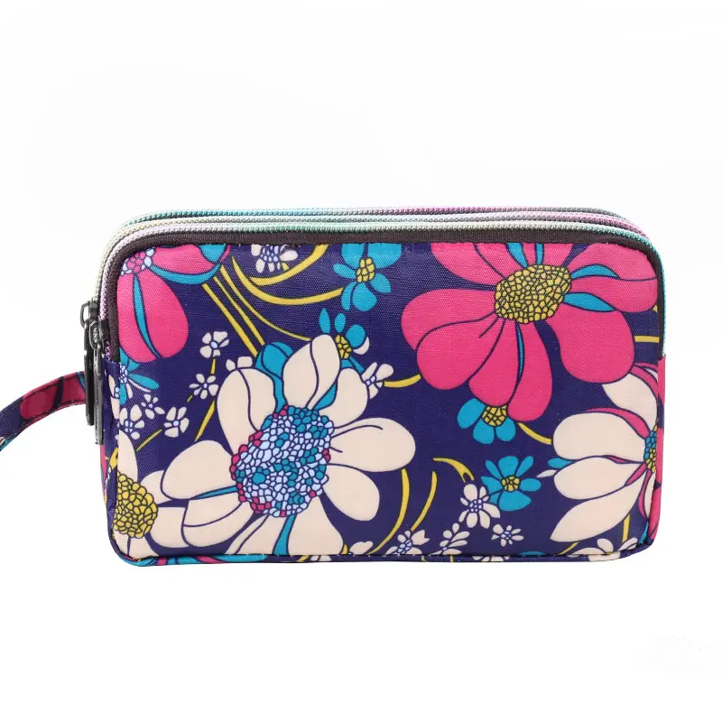 Large Capacity Ladies Fashion Travel Cosmetic Bag Organizer Waterproof Flower Makeup Bags