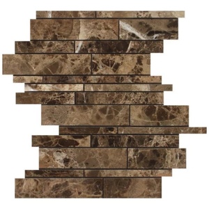 Mármol Natural Oscuro Emperador, Color Mixto para Revestimiento de Paredes Modernas, Pisos de Baño, Mosaico para Ducha - Product Image 6