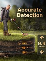 Détecteur de métaux professionnel pour la détection d'or souterrain, détecteur de trésors de haute précision, portable, pour la détection d'or en extérieur
