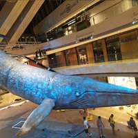 Simulation d'animaux marins Simulation Baleine Modèle Bleu 15 m Grande Taille Haute Simulation Animatronic animaux Bleu Baleine Modèle