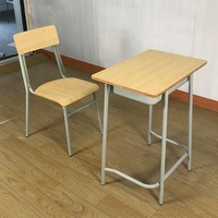 Ensemble de mobilier scolaire, pupitre et chaise pour un seul élève, pupitre et chaise de classe avec tiroir