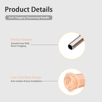 Tip Dispensing Plastik Hub Luer Lock 1/2 Inch Jarum Tumpul Stainless Steel 11 Gauge untuk Perekat Industri
