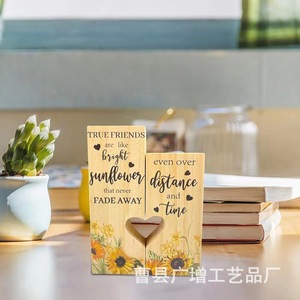 Wooden <b>Candle</b> Holder Tapered Natural Color Digital Printing Christmas Home Decor <b>Gift</b> For Bestie Sister - Product Image 2