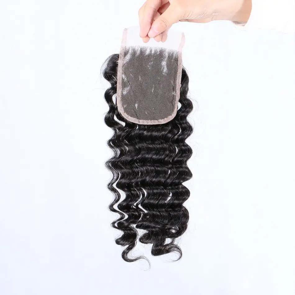 Brazilian Human Hair 100% Virgin Remy Hair Double Drawn Lace Frontal Closure