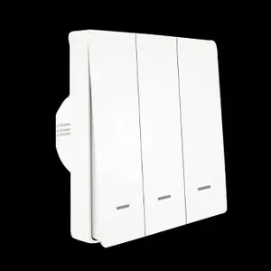 Smart home design personalizzato tuya zigbee WIFI connect light switch 220V con pannello in vetro 1 2 3 gang colors