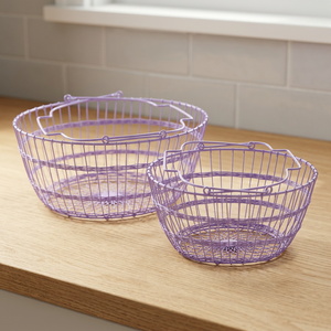 Metal Wire <b>Basket</b> Set of 2 pcs - Product Image 2