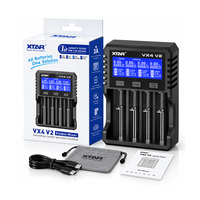 XTAR VX4 Chargeur de batterie rechargeable universel pour 18650 AA AAA 1.2V NiMH 1.5V Li-ion 3.2V LiFePO4 3.6/3.7V Batterie lithium-ion