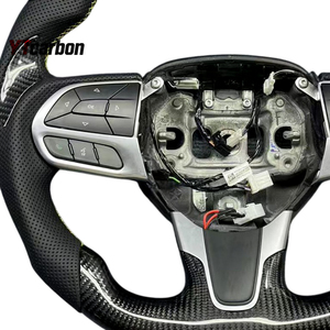 Volant de direction en cuir et fibre de carbone véritable personnalisé style racing YTcarbon pour <span class=keywords><strong>Chrysler</strong></span> <span class=keywords><strong>200</strong></span> SRT 15+ - Pièces automobiles et accessoires - Product Image 5