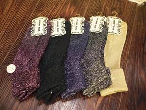 <span class=keywords><strong>Calcetines</strong></span> gruesos brillantes de marca térmica de punto de diseñador de moda de alta calidad para <span class=keywords><strong>mujer</strong></span> - Product Image 6