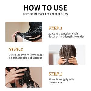 <span class=keywords><strong>Masque</strong></span> capillaire personnalisé avec logo, luxe, double huile, réparation permanente et coloration, adoucissant, brillance, soin profond, réparation totale - Product Image 6