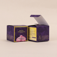 Boîte à cosmétiques pliante en papier de luxe de couleur violette, impression de logo personnalisée, boîte cadeau en carton avec plateau intérieur pour l'emballage de produits de beauté