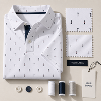 Chemise pour homme à manches courtes avec micro-imprimé, logo personnalisé, marque privée, fabricant OEM ODM, fournisseur