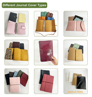 Carnet A5 en cuir souple véritable de luxe, fait main, gaufré, par sublimation, à trois volets, rechargeable, personnalisable et réutilisable