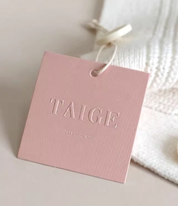Fashion Eco-friendly Custom Logo Emboss Hang <strong>Tag</strong> Luxury Recycled <strong>Paper</strong> <strong>Garment</strong> Accessories Label Clothing <strong>String</strong> Hang <strong>Tags</strong> - Product Image 5