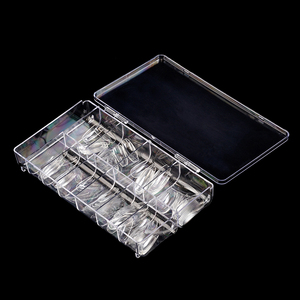 11 Grid <b>Nail</b> Art Storage Box 500Pcs Transparent Plastic Empty <b>Nail</b> Tips Salon Manicure Organizer Jewelry Display Tool <b>Case</b> - Product Image 5