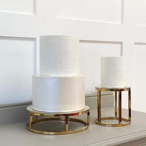 Đơn giản Flash vàng bánh đứng thiết lập vòng kim loại sắt Pastry đứng cho món tráng miệng bảng bữa ăn lạnh trà phá vỡ số hình bánh công cụ - Product Image 2