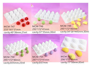 قالب سيليكون ثلاثي الأبعاد 15 تجويفًا لتشكيل المثلجات والفواكه والحلويات على شكل توت بري وشوكولاتة ومانجو وشموع فوندان لتزيين الكيك والمعجنات - Product Image 4