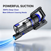 Aspirateur à main rechargeable, batterie 2500 mAh, aspirateur sans fil, autonomie longue durée, pour le nettoyage des tapis multi-surfaces à la maison
