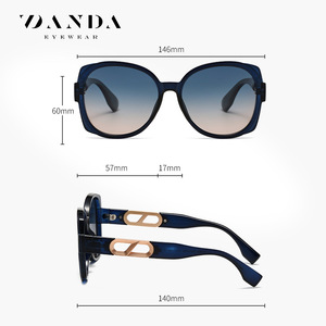 Lunettes de soleil polarisées ovales DANDA TR7558, monture intégrale, UV400, lunettes de soleil de mode pour femmes, lunettes de soleil de conduite - Product Image 5