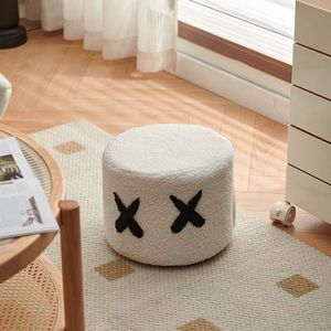 Kid Plush <b>Stool</b> <b>Round</b> Soft <b>Cushion</b> <b>With</b> Face Design For Home Use Child Seat - Product Image 3
